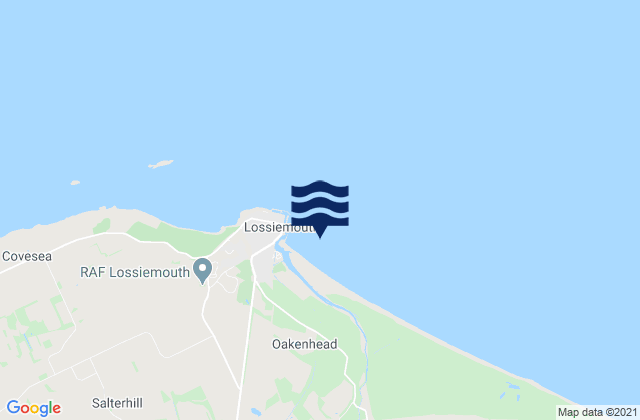 Mapa da tábua de marés em Spey Bay, United Kingdom