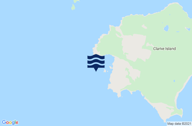 Mapa da tábua de marés em Spike Island, Australia