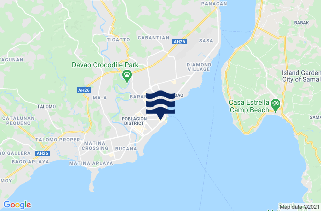 Mapa da tábua de marés em Spoutnik, Philippines