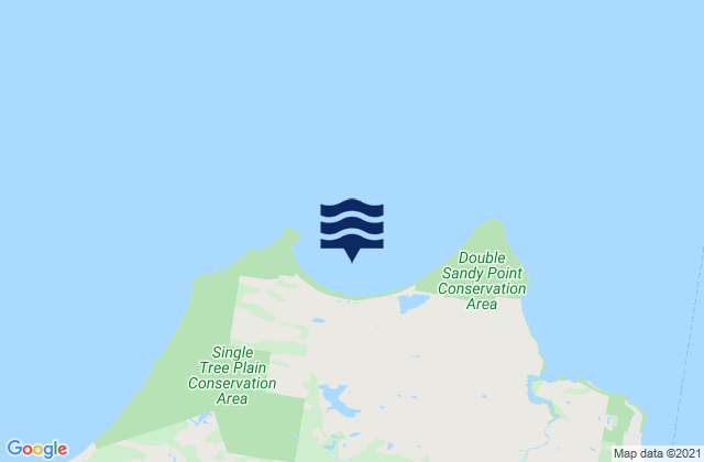 Mapa da tábua de marés em St Albans Bay, Australia