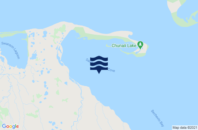 Mapa da tábua de marés em St Catherine Cove, United States