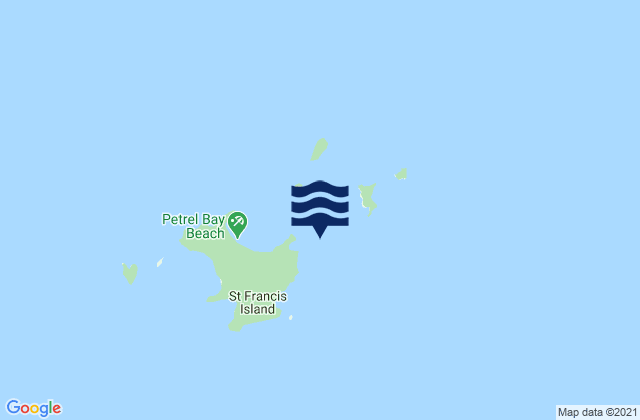 Mapa da tábua de marés em St Francis Island, Australia