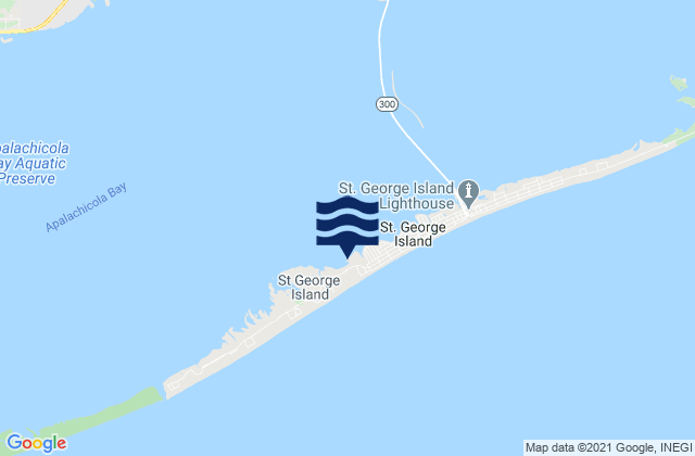 Mapa da tábua de marés em St George Island 12th St W (Bayside), United States