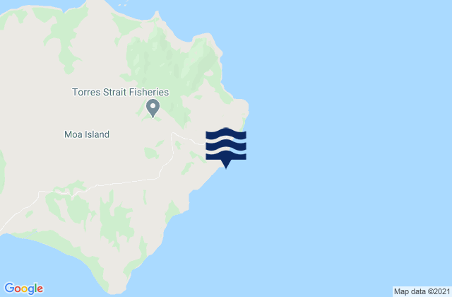 Mapa da tábua de marés em St Pauls (Moa Island), Australia