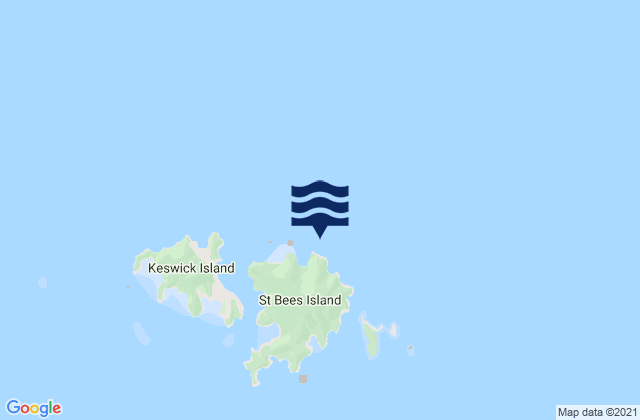Mapa da tábua de marés em St. Bees Island, Australia