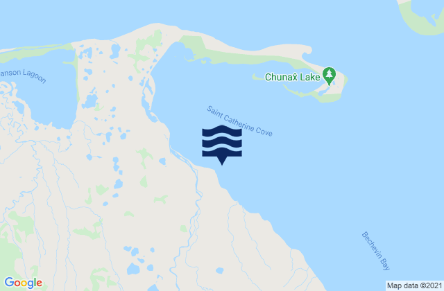 Mapa da tábua de marés em St. Catherine Cove, United States