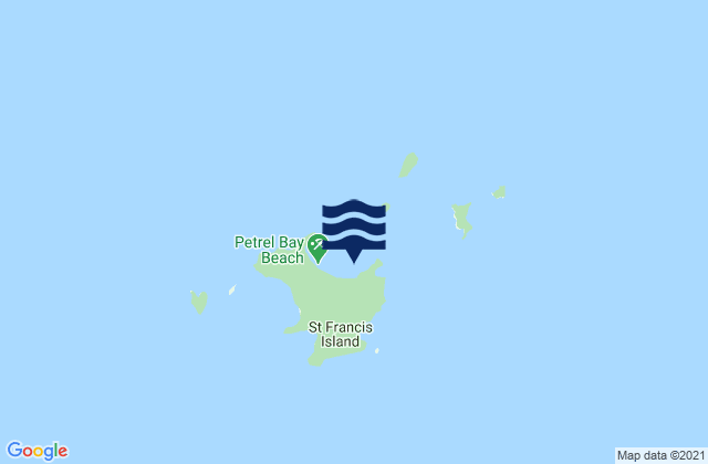 Mapa da tábua de marés em St. Francis Island, Australia