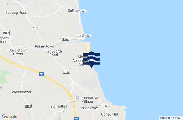 Mapa da tábua de marés em Stamullin, Ireland