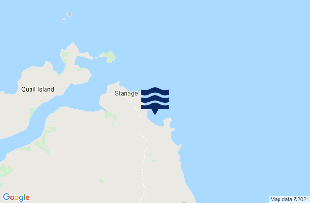 Mapa da tábua de marés em Stanage Bay, Australia