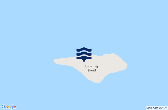 Mapa da tábua de marés em Starbuck, Kiribati