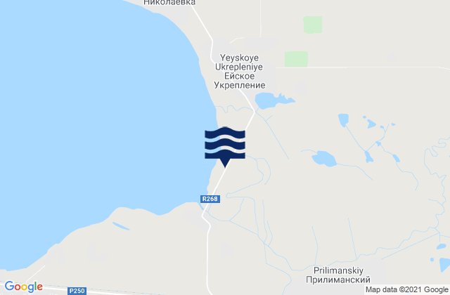 Mapa da tábua de marés em Staroshcherbinovskaya, Russia