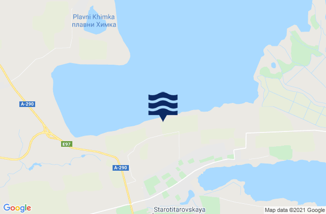Mapa da tábua de marés em Starotitarovskaya, Russia