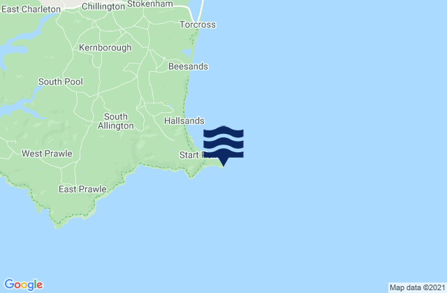 Mapa da tábua de marés em Start Point, United Kingdom