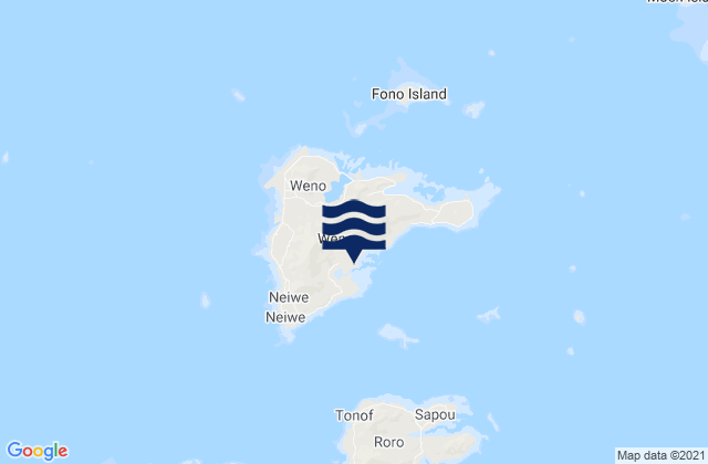 Mapa da tábua de marés em State of Chuuk, Micronesia