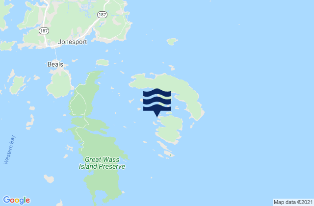 Mapa da tábua de marés em Steele Harbor Island, United States