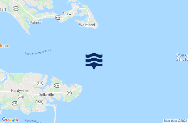 Mapa da tábua de marés em Stingray Point 1.2 n.mi. NE of, United States