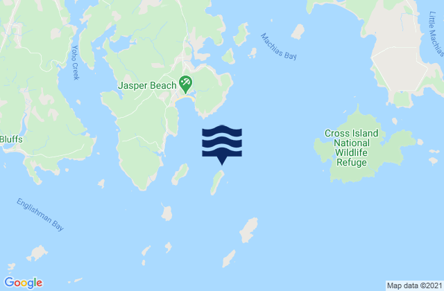 Mapa da tábua de marés em Stone Island (Machias Bay), United States