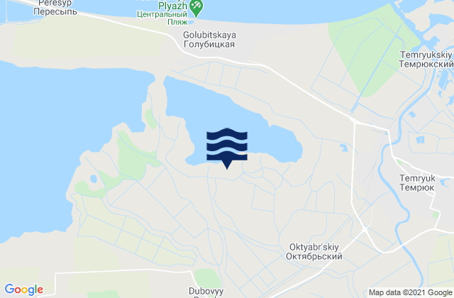 Mapa da tábua de marés em Strelka, Russia