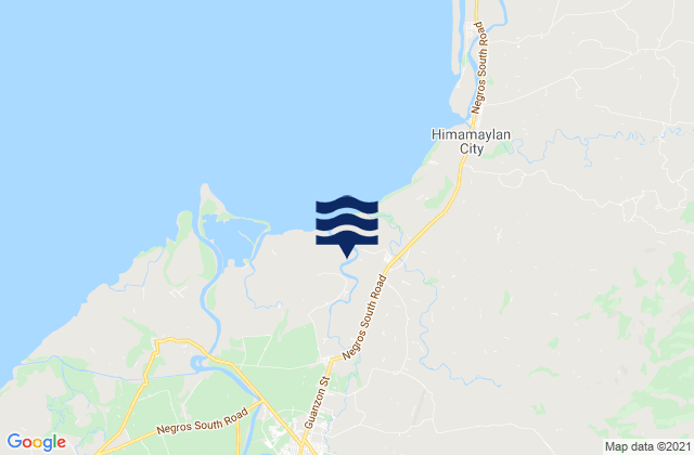 Mapa da tábua de marés em Suay, Philippines