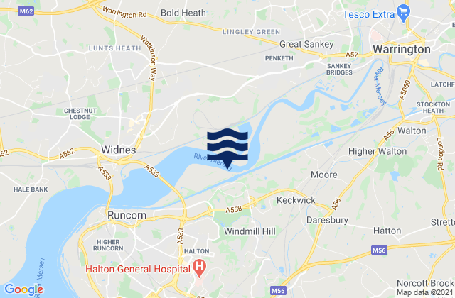 Mapa da tábua de marés em Suckers, United Kingdom