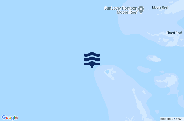 Mapa da tábua de marés em Sudbury Cay, Australia