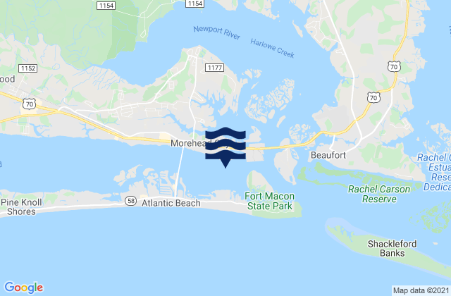 Mapa da tábua de marés em Sugarloaf Island 0.2 mile S of, United States