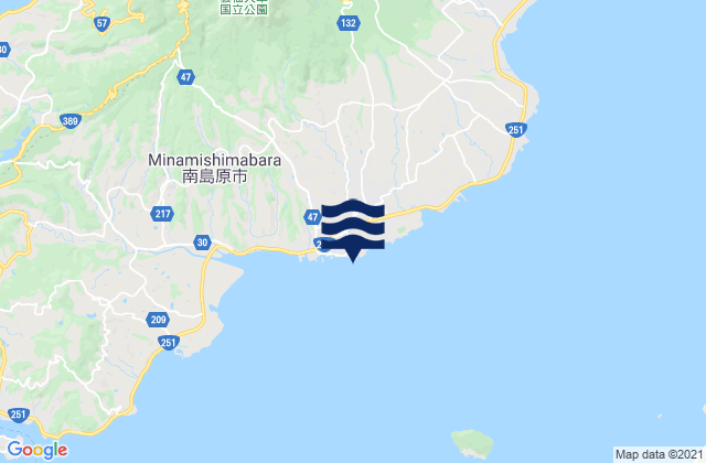 Mapa da tábua de marés em Sugawa, Japan