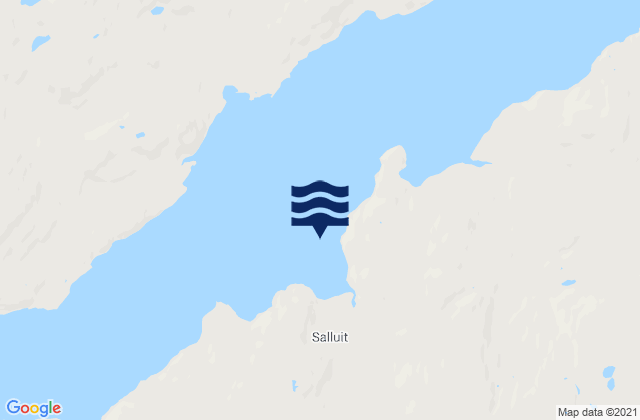 Mapa da tábua de marés em Sugluk, Canada