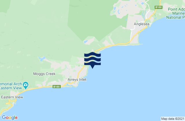 Mapa da tábua de marés em Sunnymeade Beach, Australia
