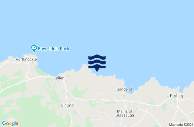 Mapa da tábua de marés em Sunnyside Beach, United Kingdom