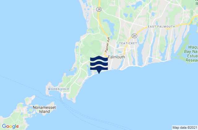 Mapa da tábua de marés em Surf Drive Beach, United States