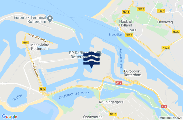 Mapa da tábua de marés em Suurhoffbrug noordzijde, Netherlands