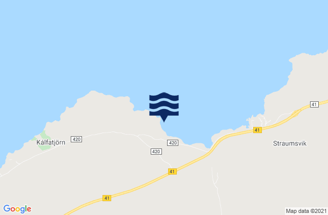 Mapa da tábua de marés em Sveitarfélagið Vogar, Iceland