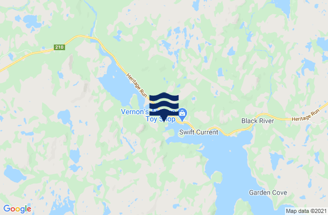Mapa da tábua de marés em Swift Current, Canada