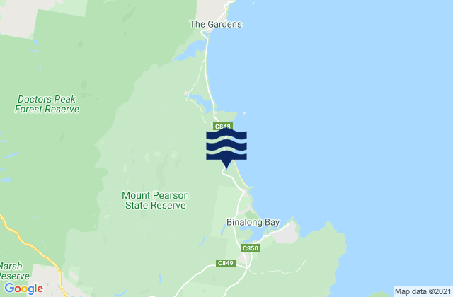 Mapa da tábua de marés em Swimcart Beach, Australia
