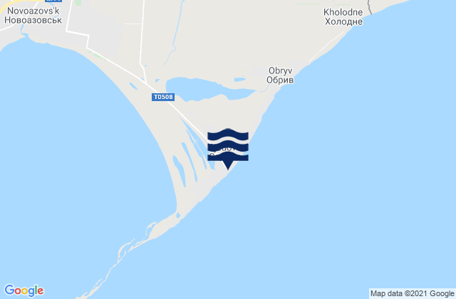 Mapa da tábua de marés em Syedove, Ukraine