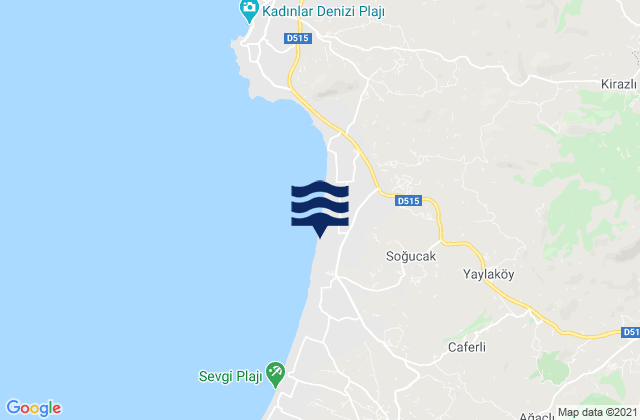 Mapa da tábua de marés em Söke, Turkey