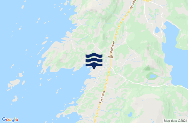 Mapa da tábua de marés em Sømna, Norway
