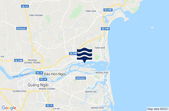 Mapa da tábua de marés em Sơn Tịnh, Vietnam