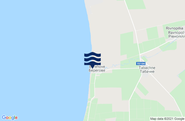 Mapa da tábua de marés em Tabachnoye, Ukraine