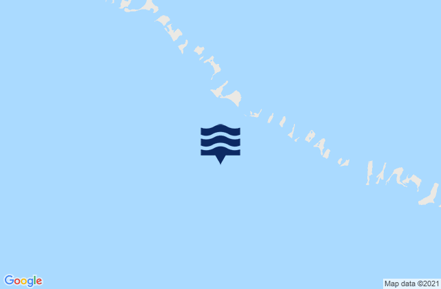Mapa da tábua de marés em Tabiteuea, Kiribati