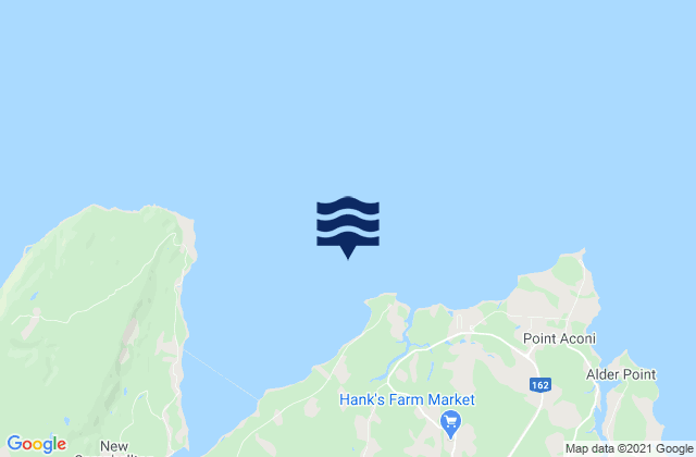 Mapa da tábua de marés em Table Head Point, Canada