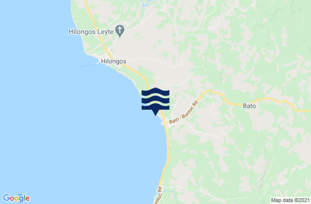Mapa da tábua de marés em Tabonoc, Philippines