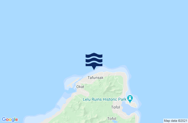 Mapa da tábua de marés em Tafunsak, Micronesia
