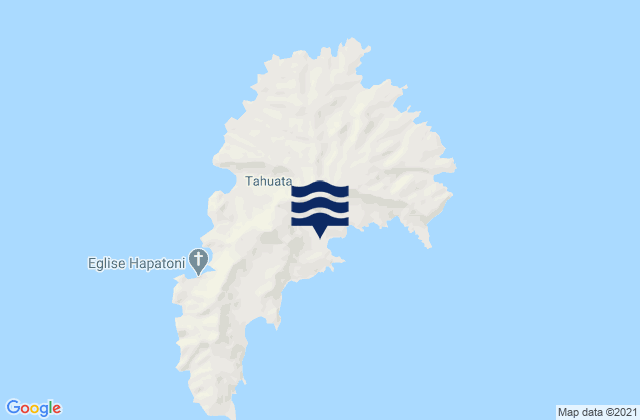 Mapa da tábua de marés em Tahuata, French Polynesia