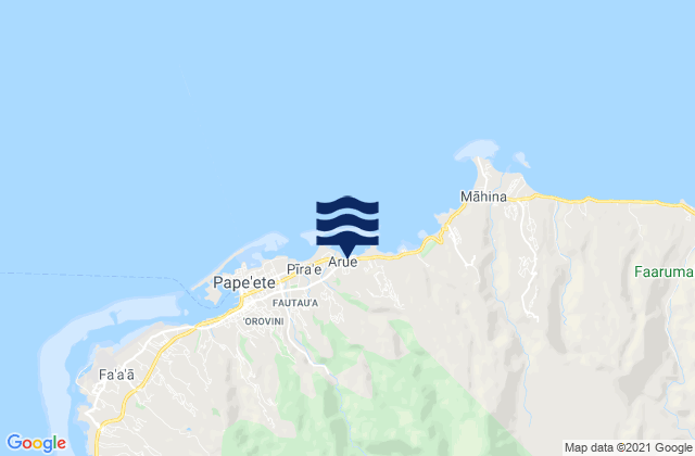 Mapa da tábua de marés em Taiarapu-Ouest, French Polynesia