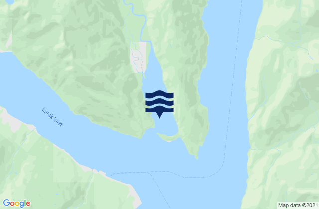 Mapa da tábua de marés em Taiyasanka Harbor Taiya Inlet, United States