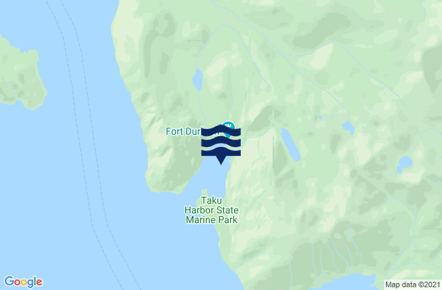Mapa da tábua de marés em Taku Harbor, United States