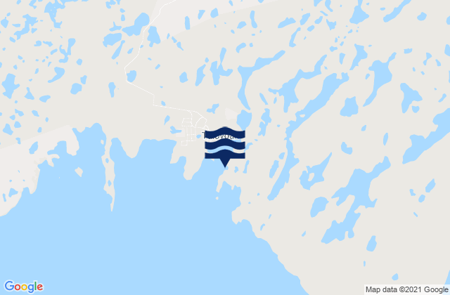 Mapa da tábua de marés em Taloyoak, Canada