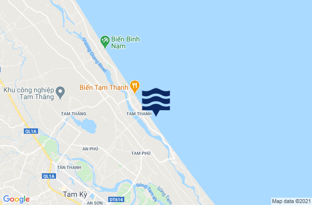 Mapa da tábua de marés em Tam Kỳ, Vietnam